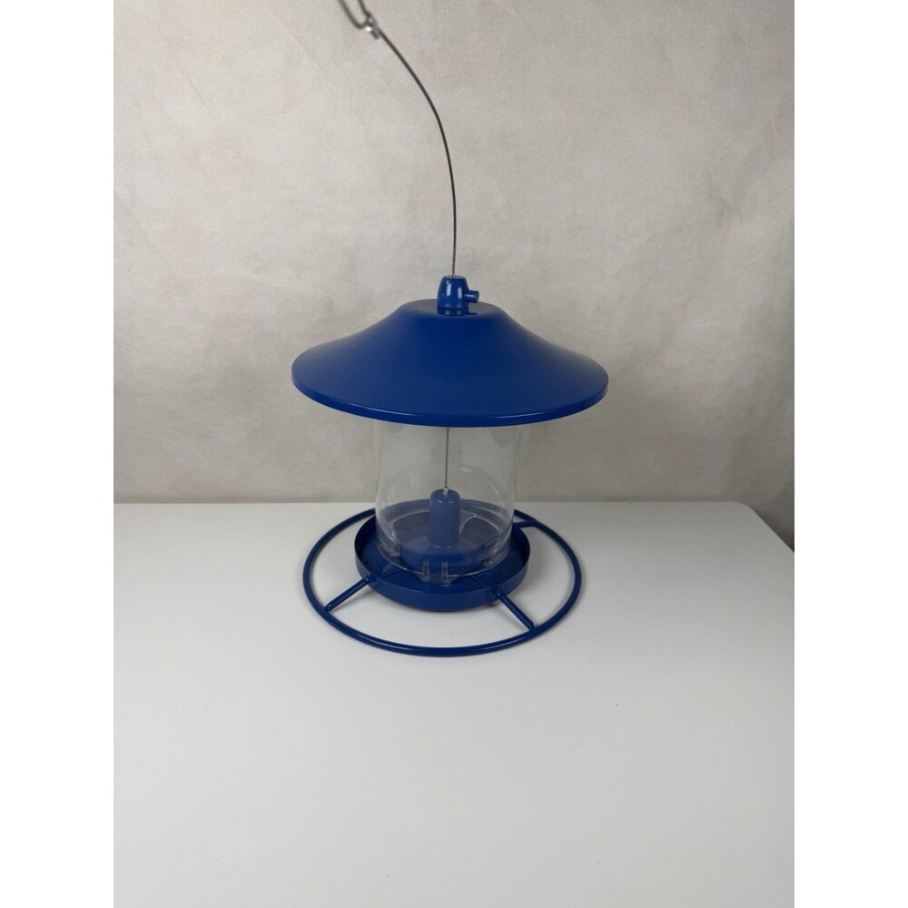 Perky-Pet 312B Panorama Wild Bird Feeder Blue Sparkle Hanging 2 lb Capacity - Picture 8 of 9